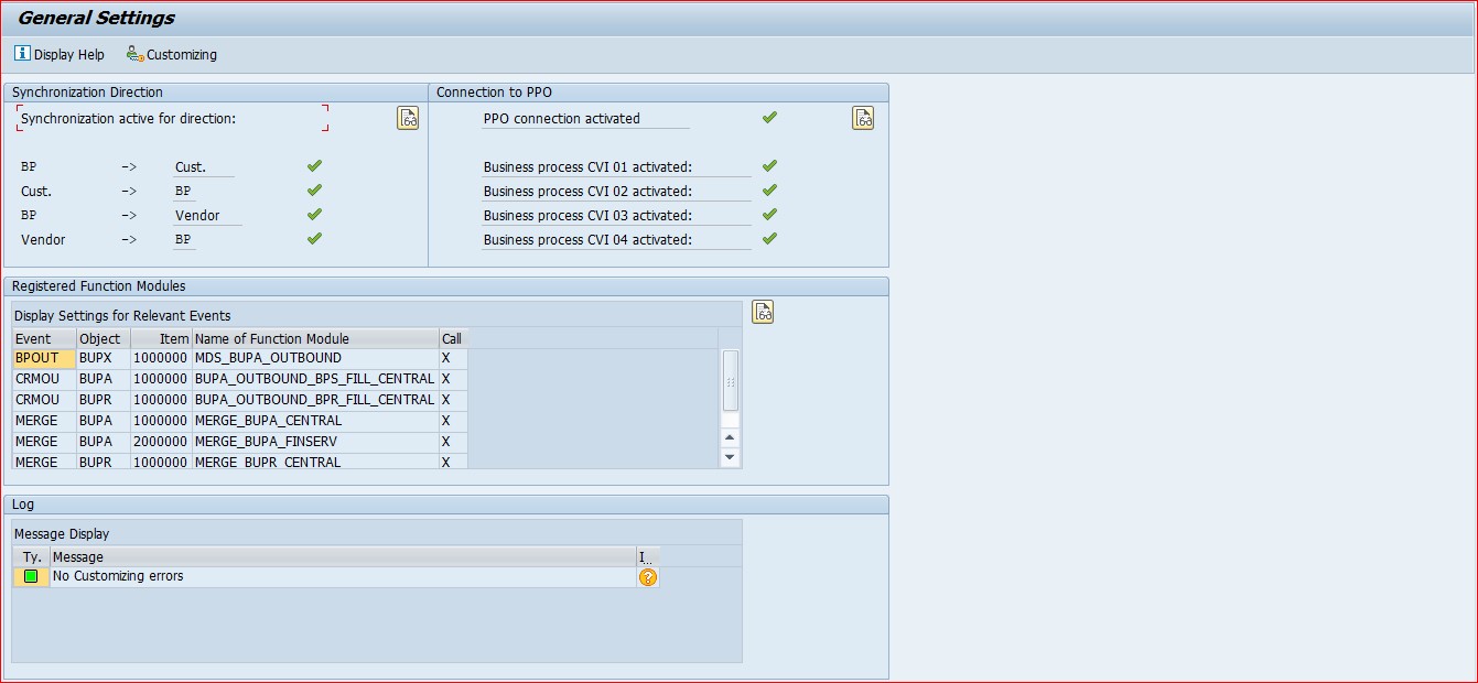 general settings